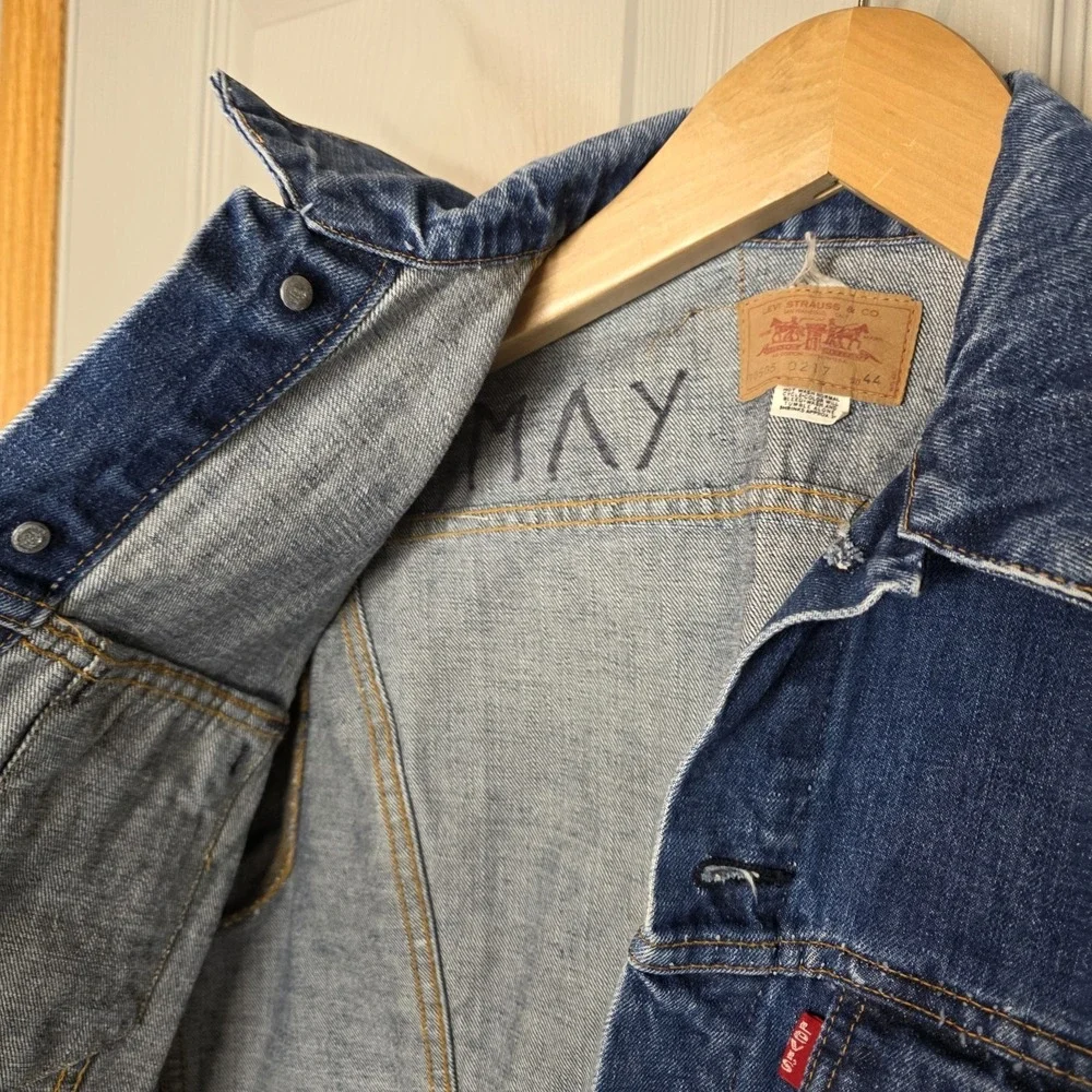 Vintage Levi's Type 3 Medium Blue Denim Trucker Jacket 70505 0217 USA Size 44 - Picture 5 of 11